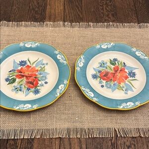 Pioneer Woman Spring Bouquet Salad Plates - set of 2